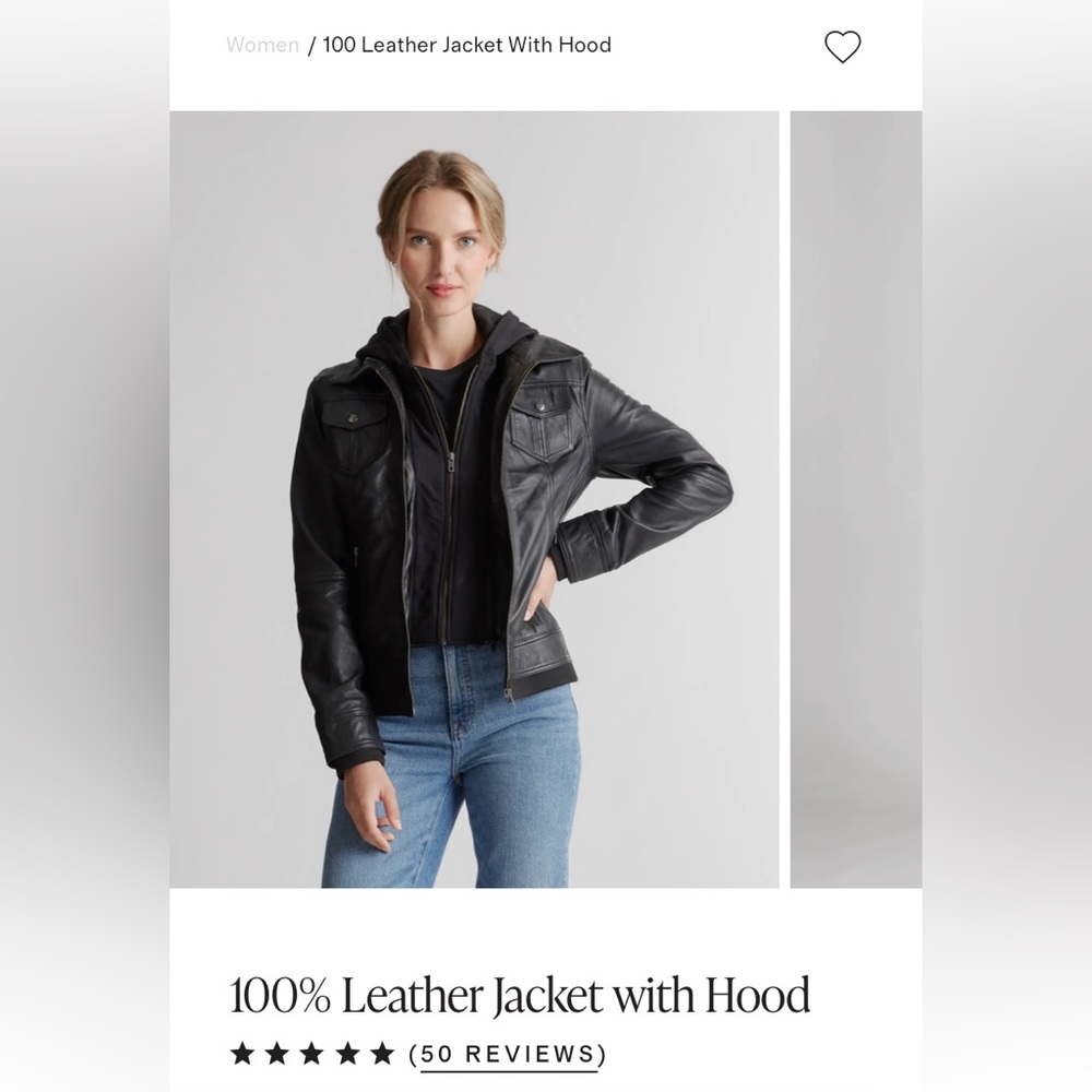 Quince Leather Jacket With Hood